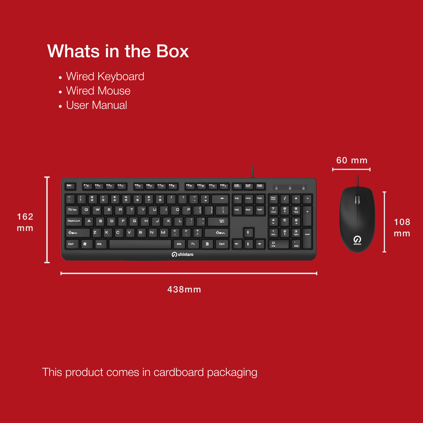 Shintaro Wired Keyboard & Mouse Combo