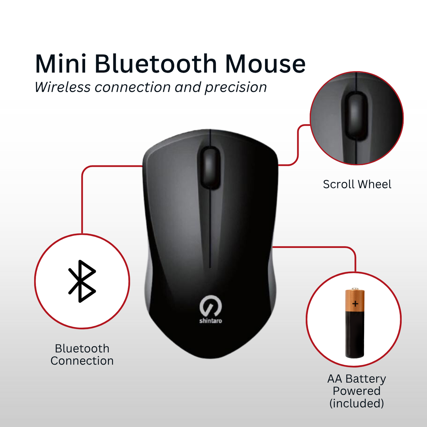 Shintaro Bluetooth Mouse Mini 5 Button
