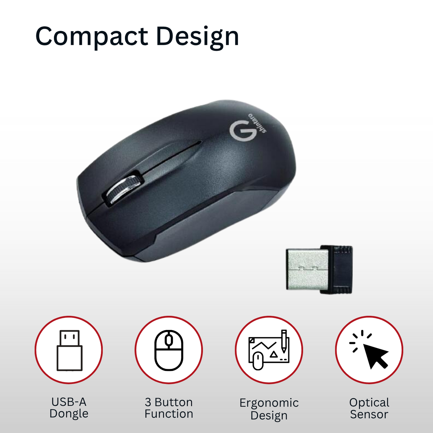Shintaro Wireless Mouse 3 Button