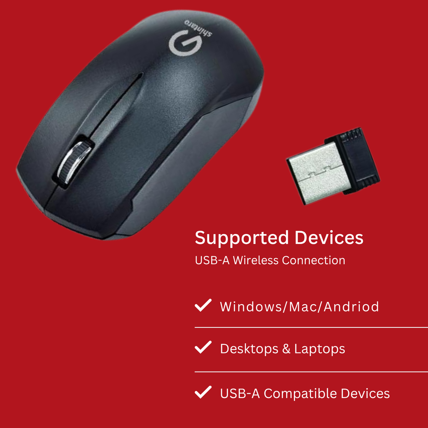 Shintaro Wireless Mouse 3 Button