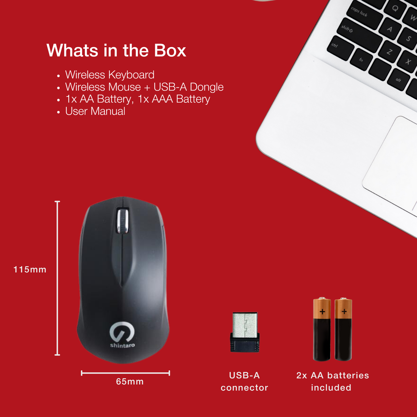 Shintaro Wireless Mouse 3 Button