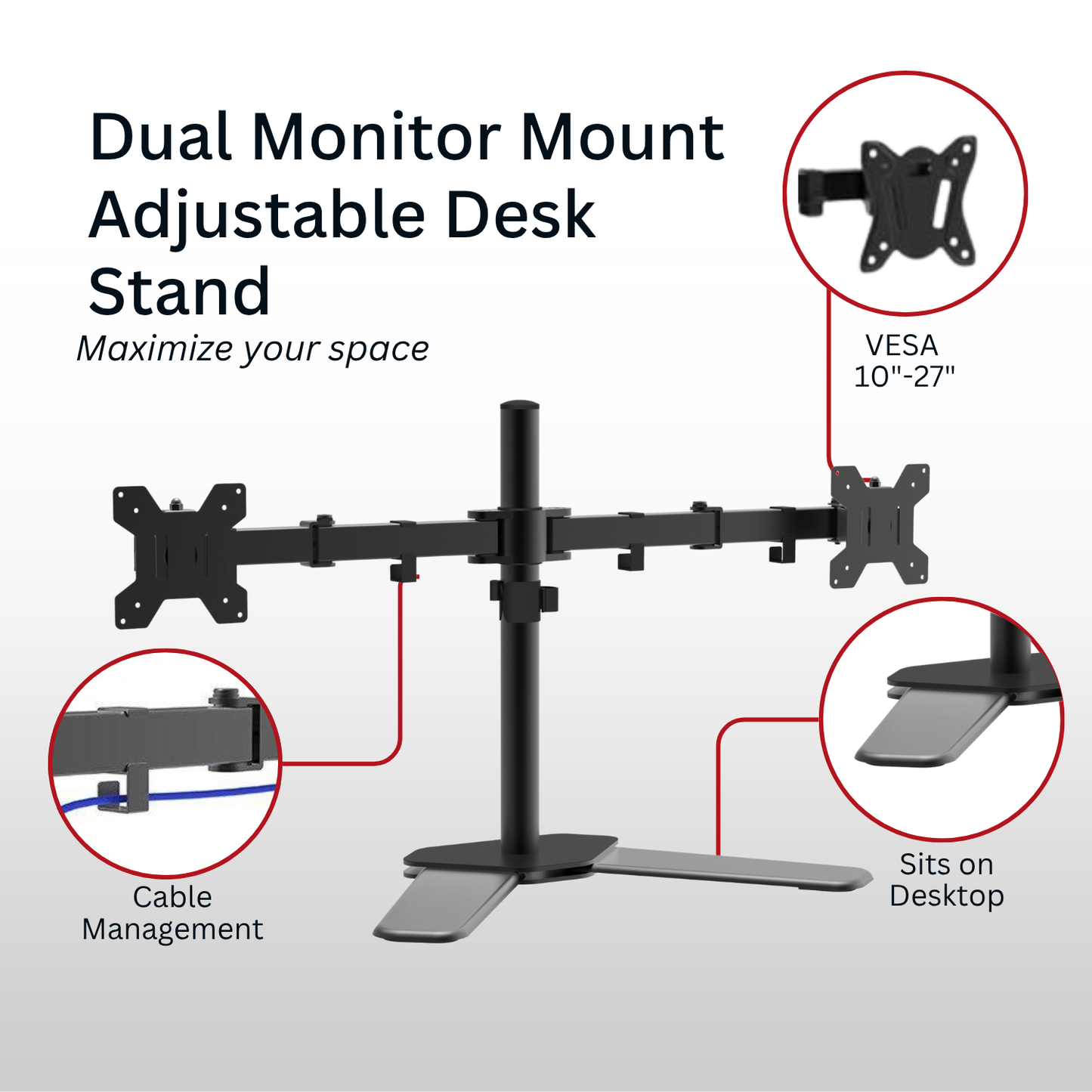 Shintaro Dual Monitor Mount Desk Stand