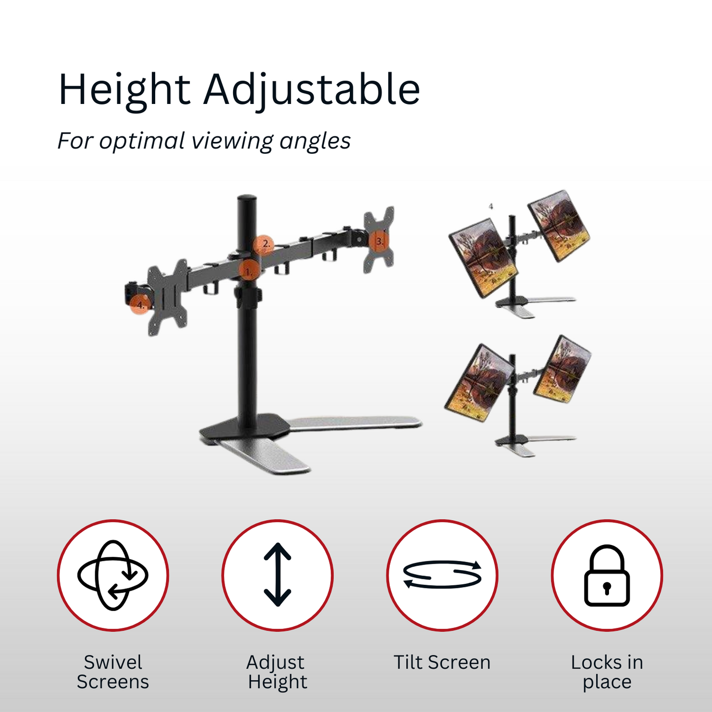 Shintaro Dual Monitor Mount Desk Stand