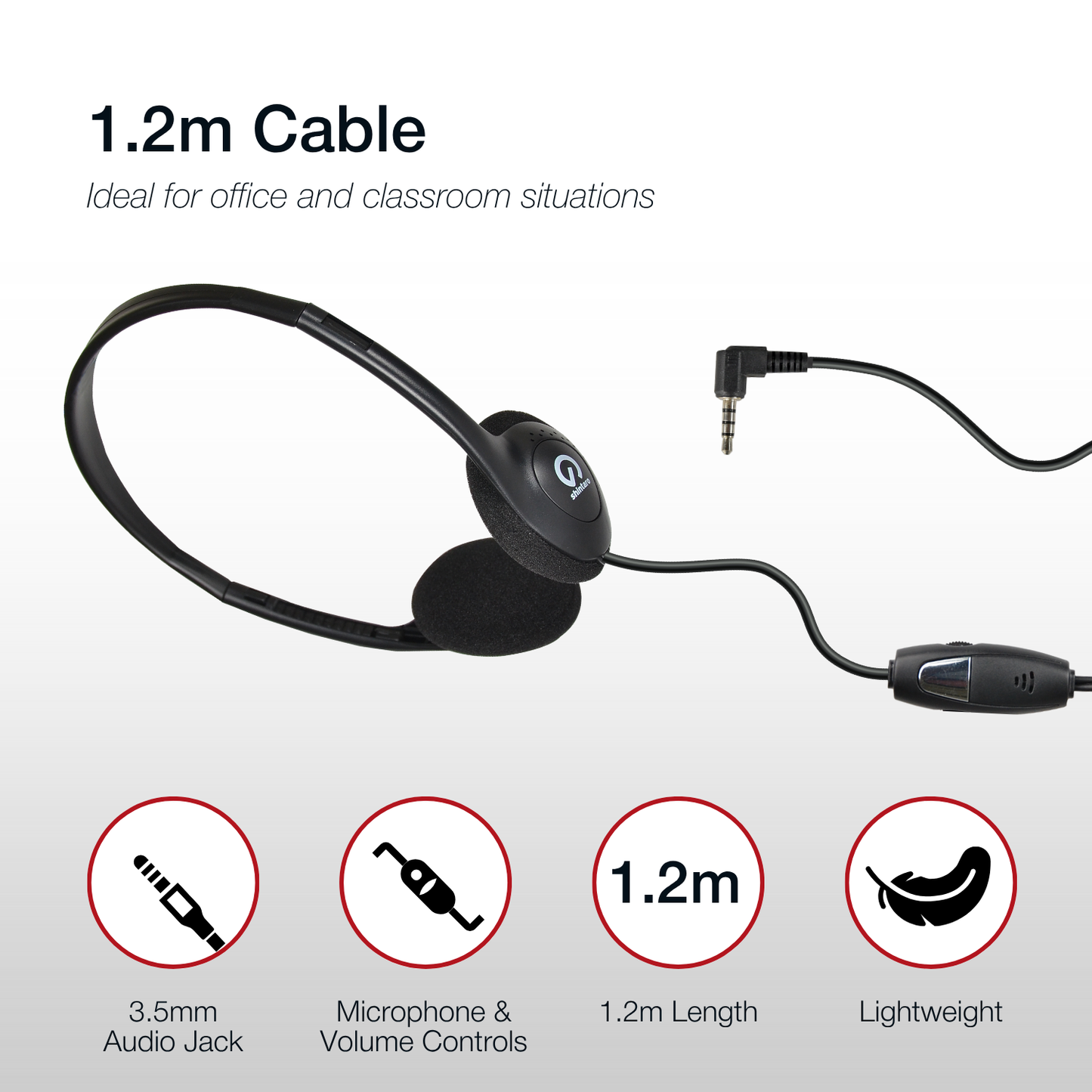 Shintaro Headset with In-line Mic 3.5mm Audio Jack