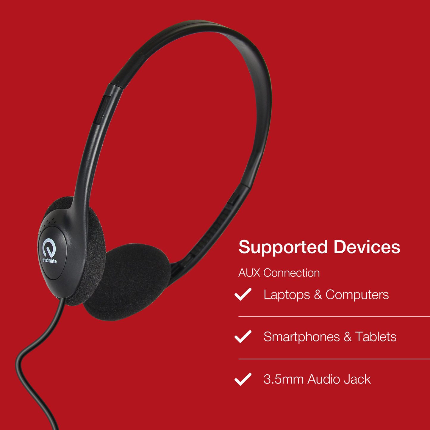 Shintaro Headset with In-line Mic 3.5mm Audio Jack