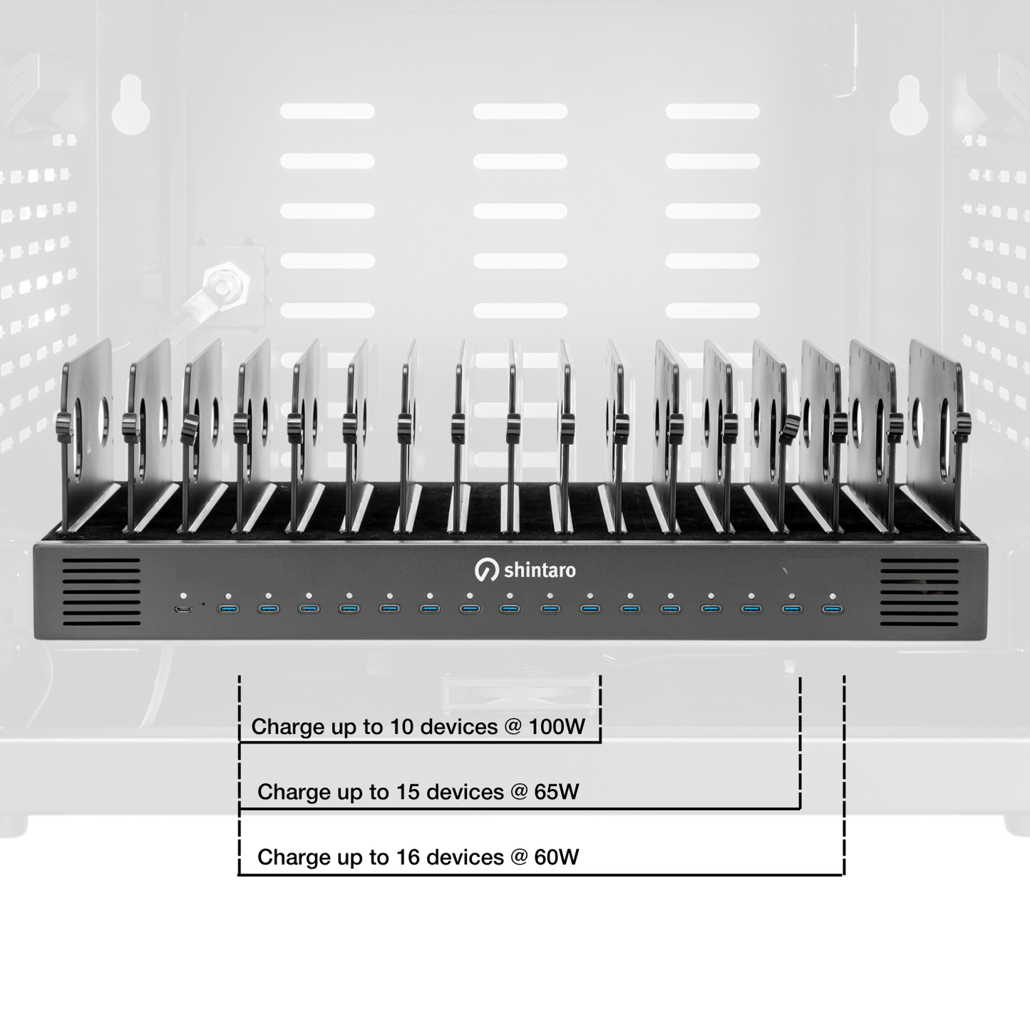 Shintaro Charging Cabinet 16 Ports 1000W USB-C