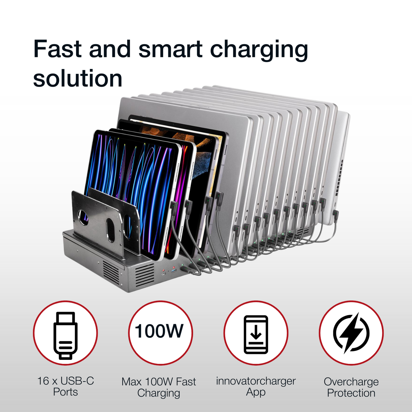 Shintaro GaN 1000W 16 Ports Charger with Adjustable Bays