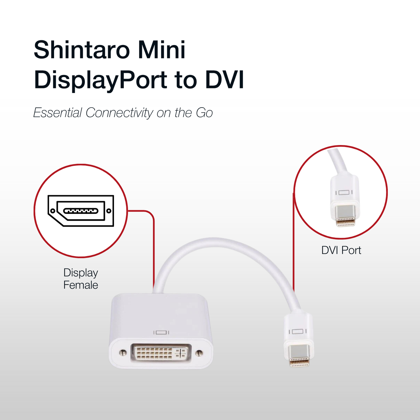 Shintaro Adaptor Mini DisplayPort (MDP) to DVI