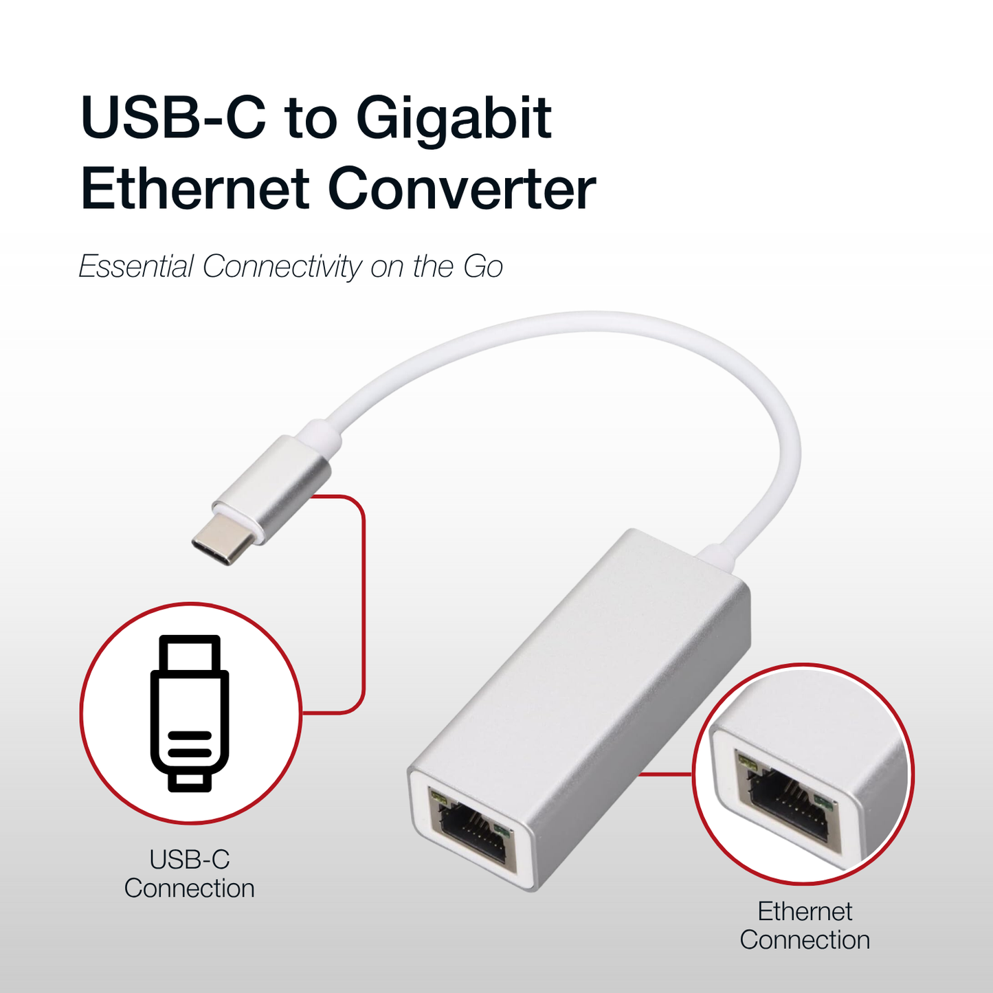 Shintaro Adaptor USB-C to Gigabit Ethernet (RJ-45)