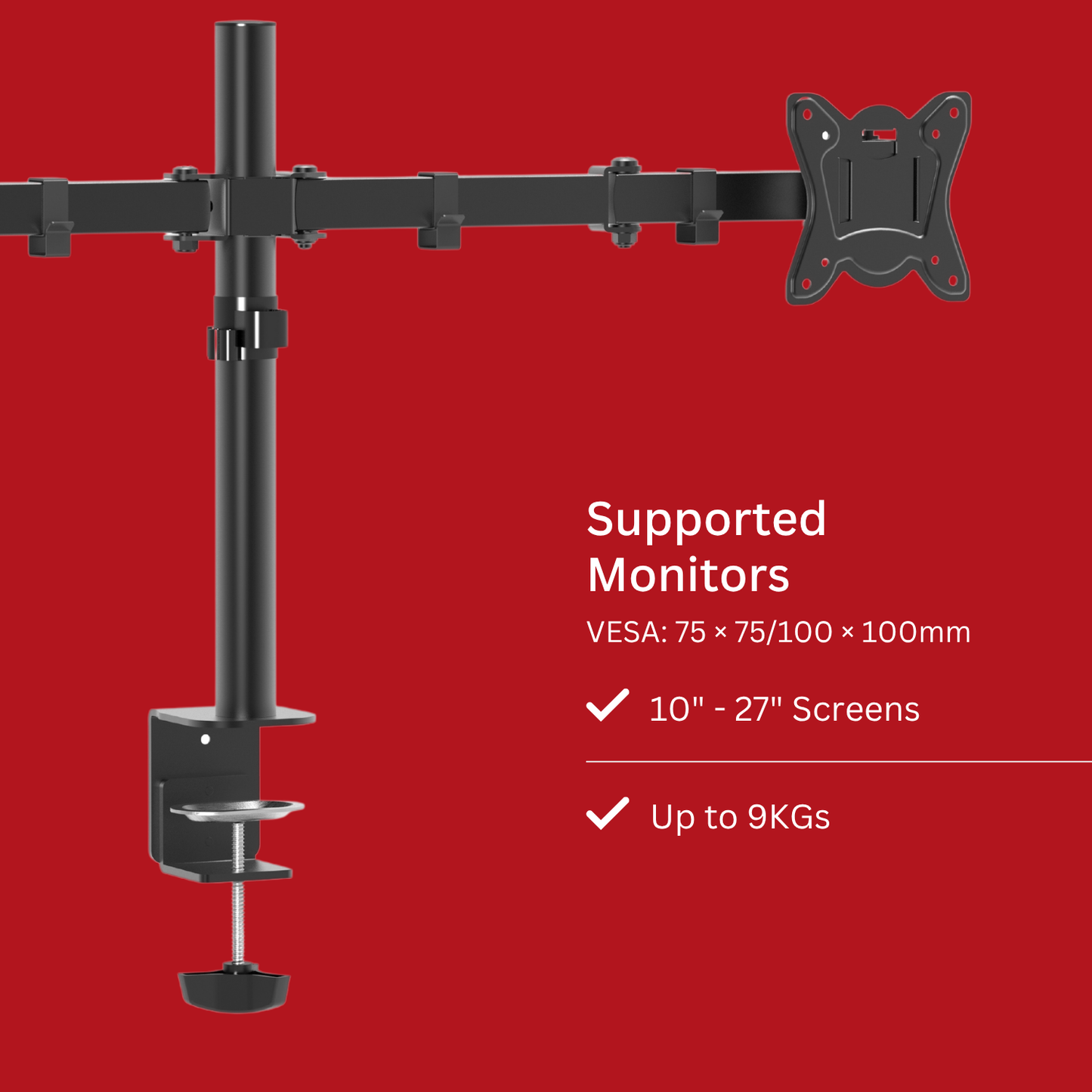 Shintaro Dual Monitor Mount C-Clamp & Grommet Mount