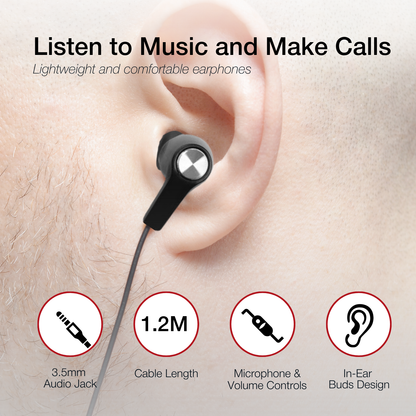 Shintaro Earphones with In-Line Mic 3.5mm Audio Jack