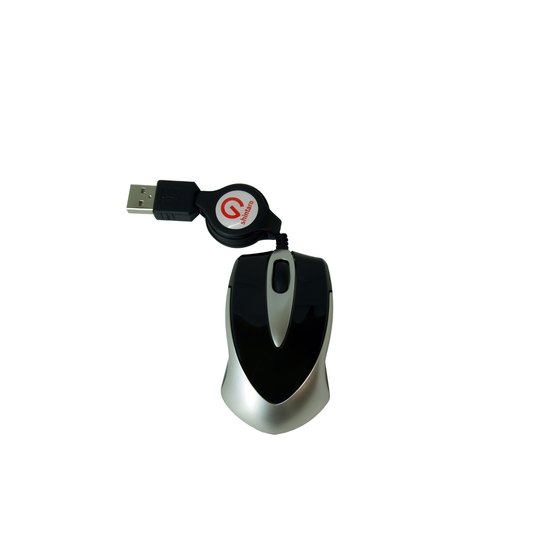 Shintaro Wired Travel Mouse Mini with Retractable Cable