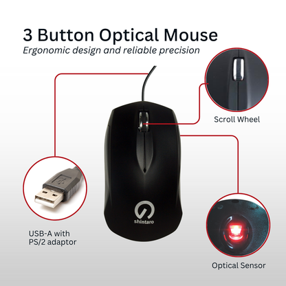 Shintaro Wired Mouse 3 Button