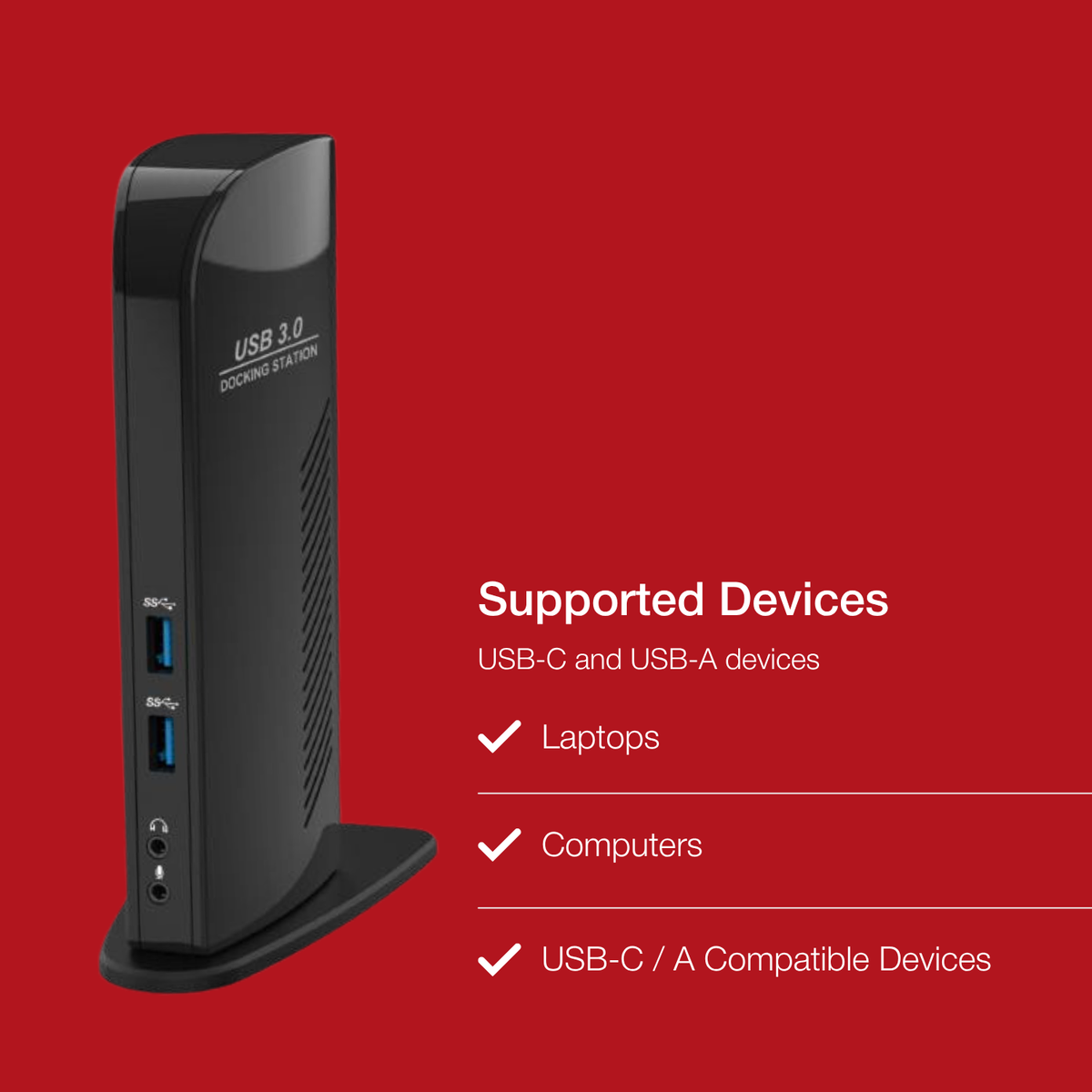 Shintaro Blazer USB-A/USB-C DisplayLink® Vertical Dock