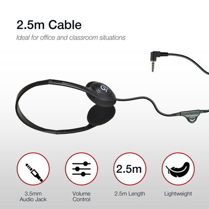 Shintaro Lightweight Headphone with Volume Controls 3.5mm Audio Jack