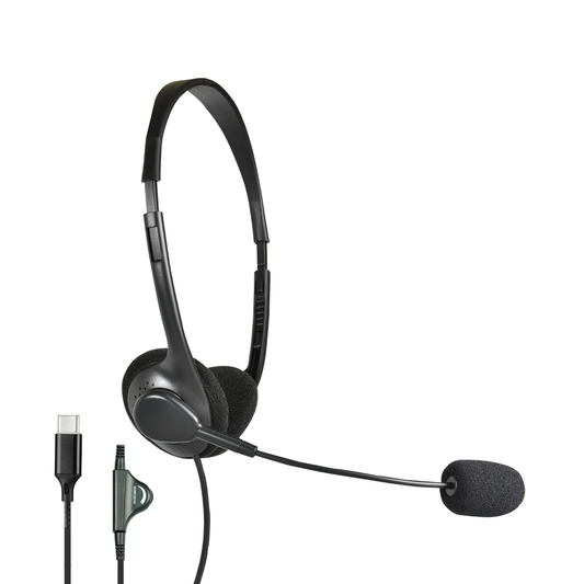 Shintaro Lightweight Headset USB-C with Boom Mic