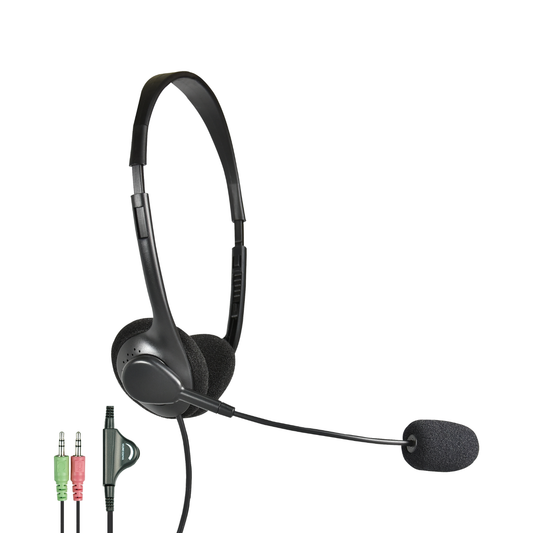 Shintaro Lightweight Headset with Boom Mic Dual 3.5mm Auido and Mic Jacks