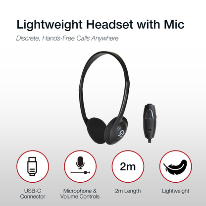 Shintaro Headset USB-C with In-line Mic