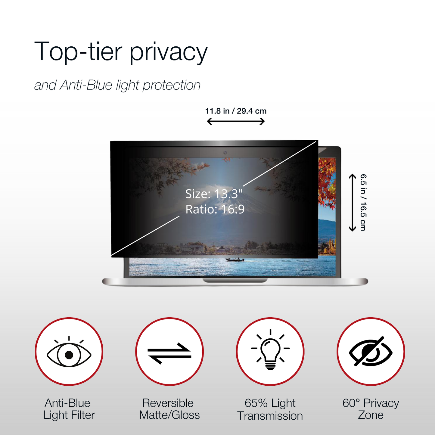 Shintaro Privacy Screen Filter 13.3" Laptops 16:9 Ratio