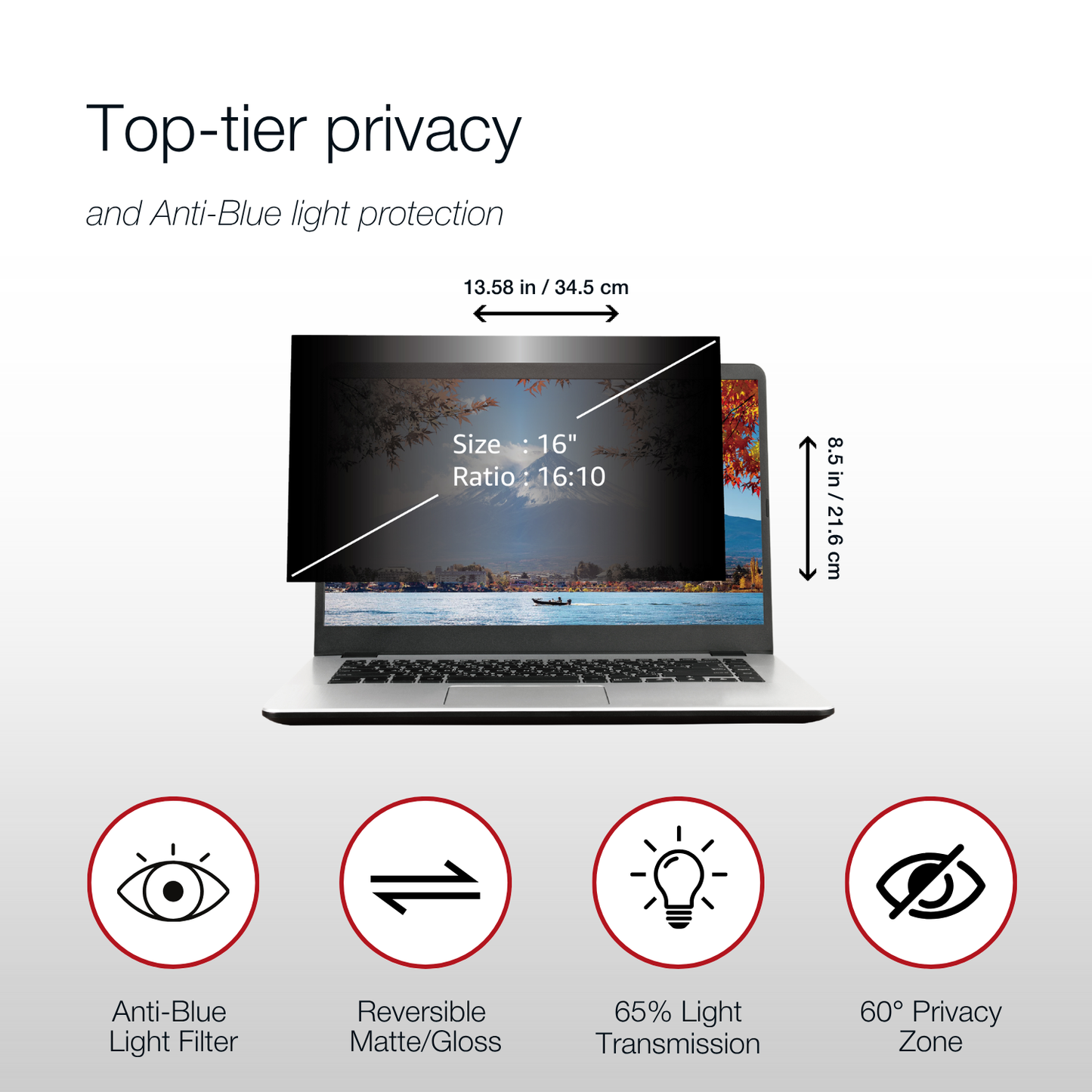 Shintaro Privacy Screen Filter 16" Laptops 16:10 Ratio