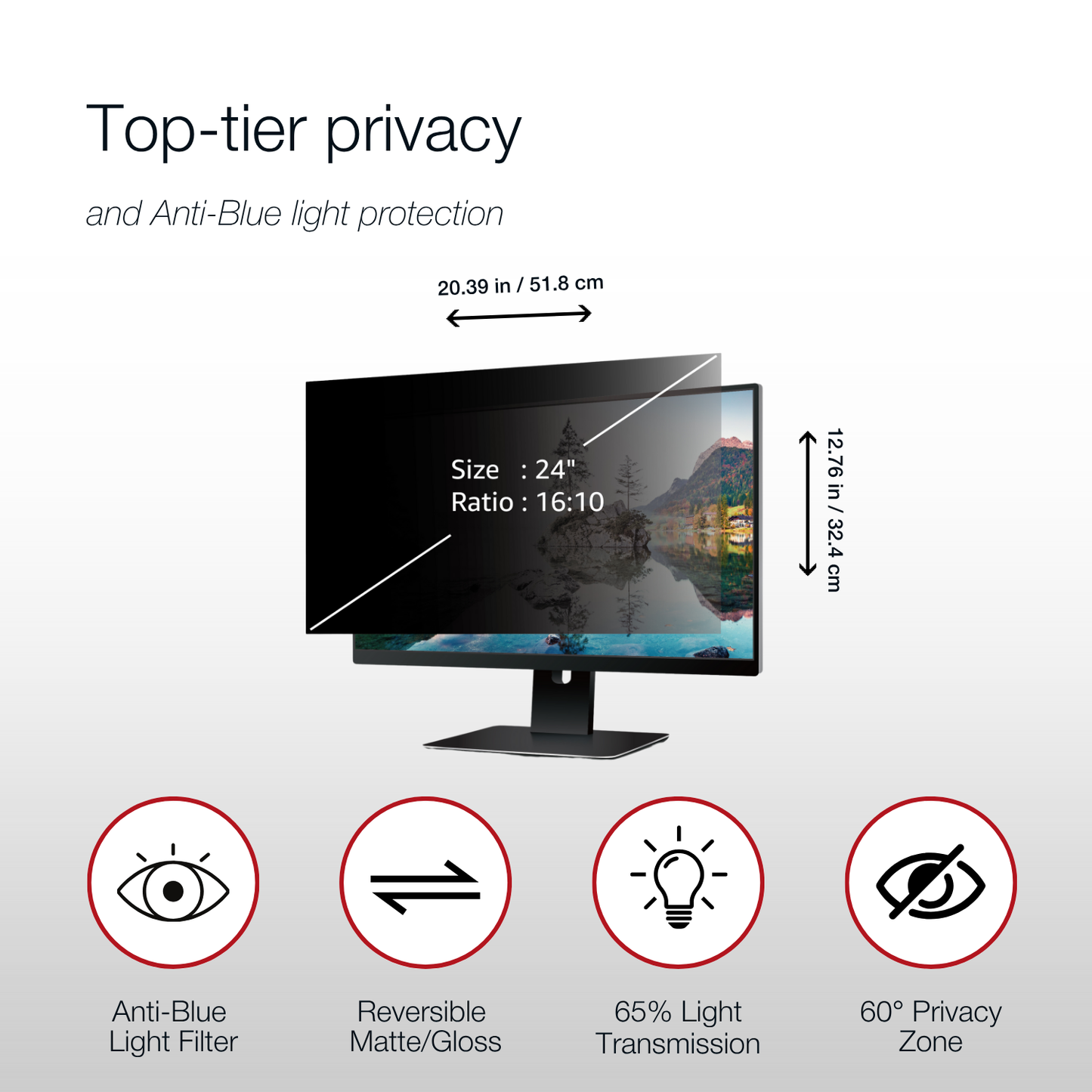 Shintaro Privacy Screen Filter 24" Monitors 16:10 Ratio