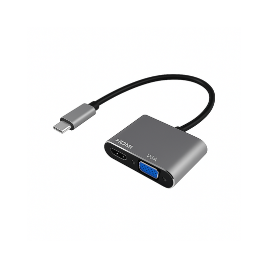 Shintaro Adaptor USB-C to HDMI 4K plus 1080P VGA