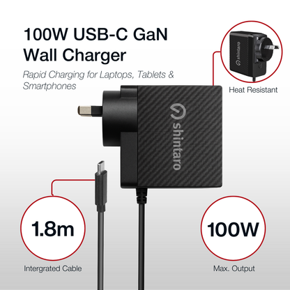 Shintaro 100W GaN USB-C Wall Charger