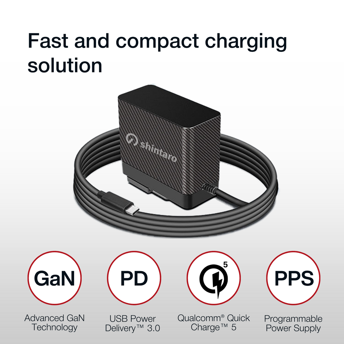 Shintaro 100W GaN USB-C Wall Charger
