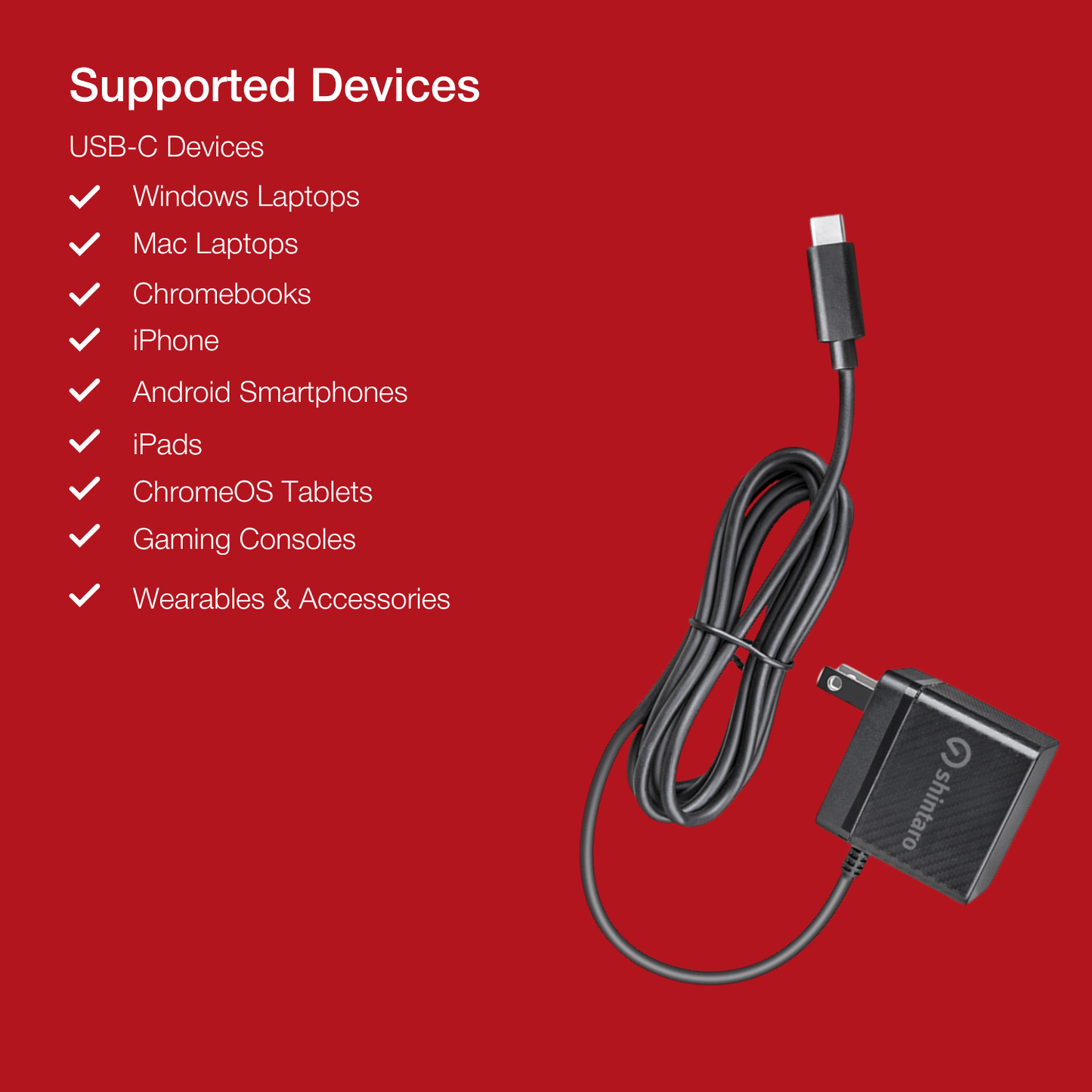 Shintaro 65W GaN USB-C Wall Charger