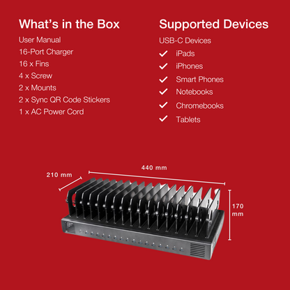 Shintaro GaN 1000W 16 Ports Charger with Adjustable Bays