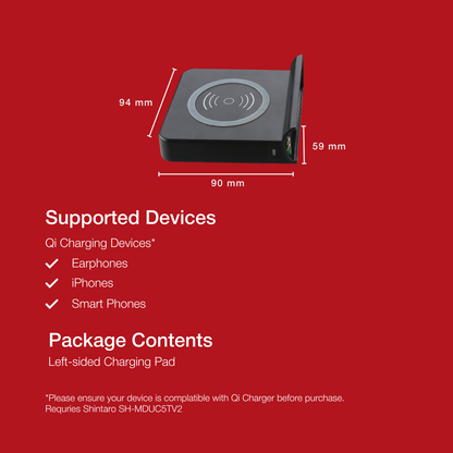 Shintaro GaN 5-Ports USB-C & USB-A 150W Charger with Bays + Wireless Charging Pads