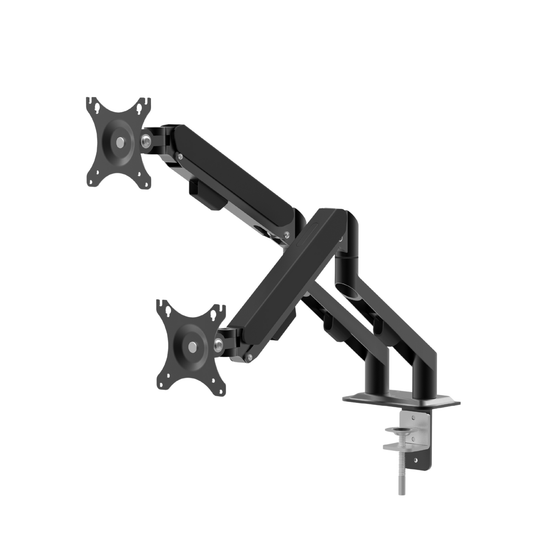Shintaro Dual Monitor Gas Spring Arms C-Clamp & Grommet Mount
